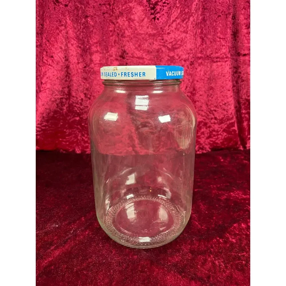 Vintage Glass Kitchen Storage Jar – Eggo Advertising Lid Mid Century Canister